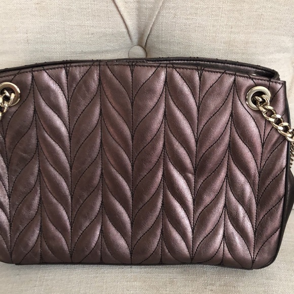 Beautiful bronze Kate Spade purse with gold chain handle - Picture 6 of 14